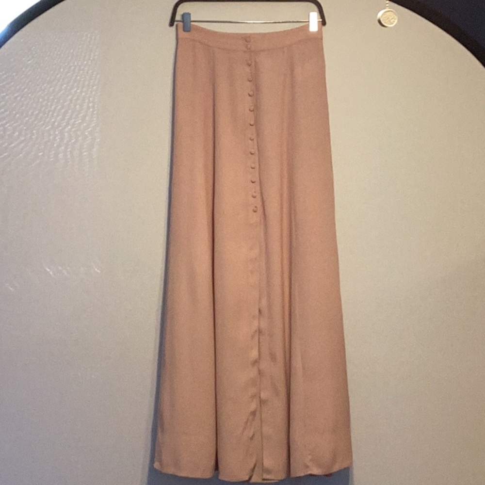 Forever 21 dusty rose rayon maxi skirt size small